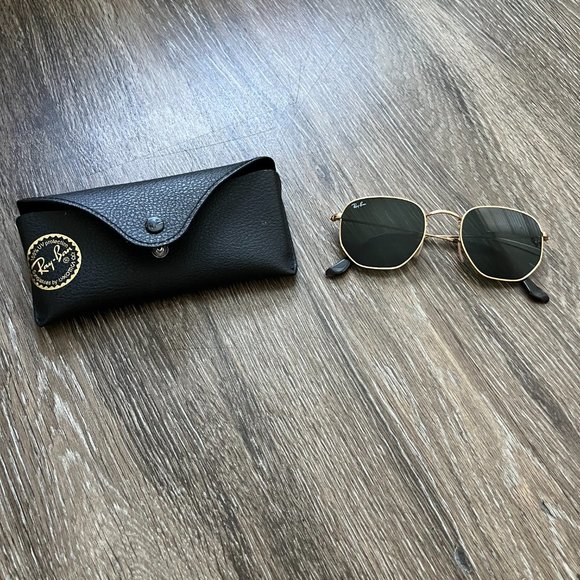 Ray-Ban Hexagonal Sunglasses Unisex + Case - Picture 4 of 4